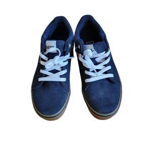 Vans Low Skate Shoes Sneakers Youth Boy/Girl Off The Wall SZ 5 New Blue/White